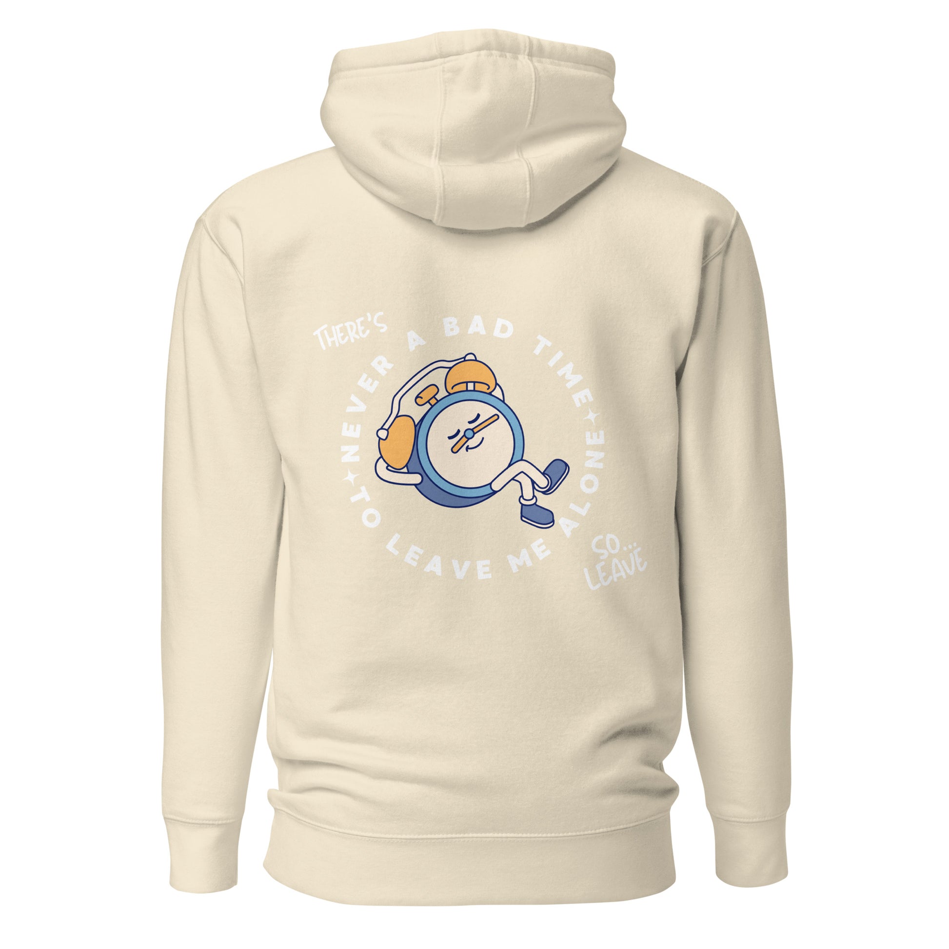 Light Beige Never a Bad Time Hoodie Back View 