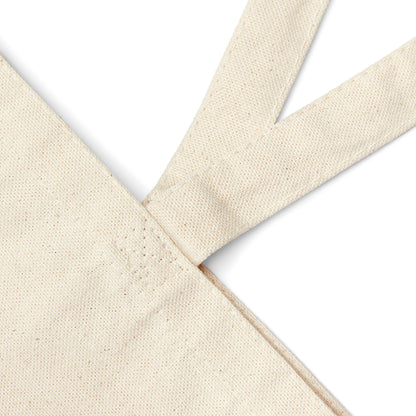 Close up of stitching for tote bag