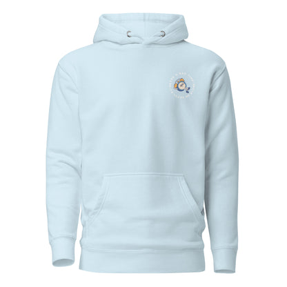 Sky Blue Never a Bad Time Hoodie Front View