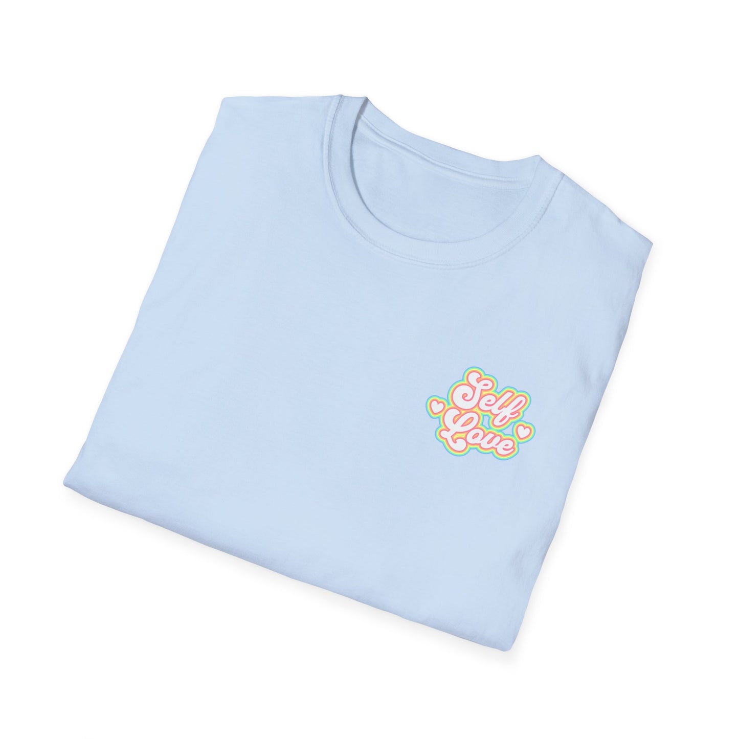 lightweight sky blue self love is the best love graphic tee