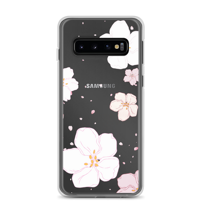 Pink and White Cherry Blossom Clear Case with Samsung Galaxy S10 cases for the phone