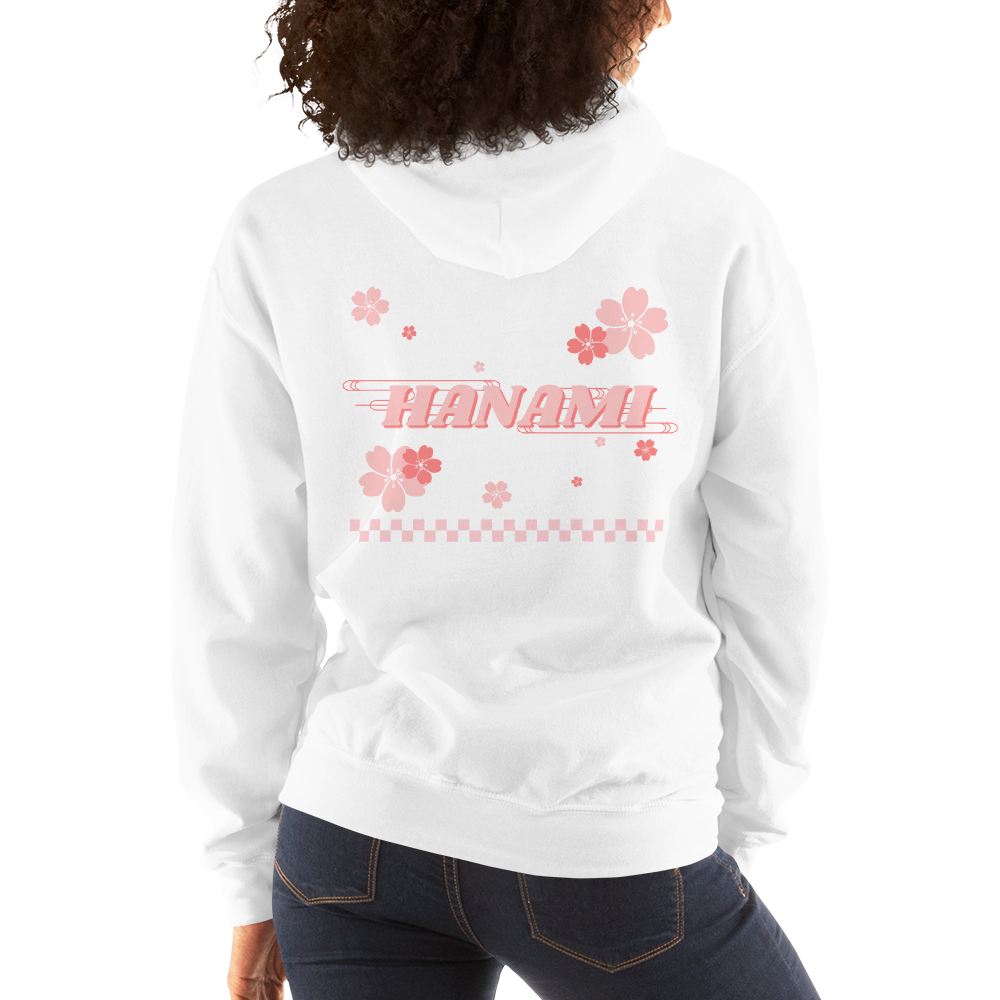White Cherry Blossom Breeze Sweater Back Female Model